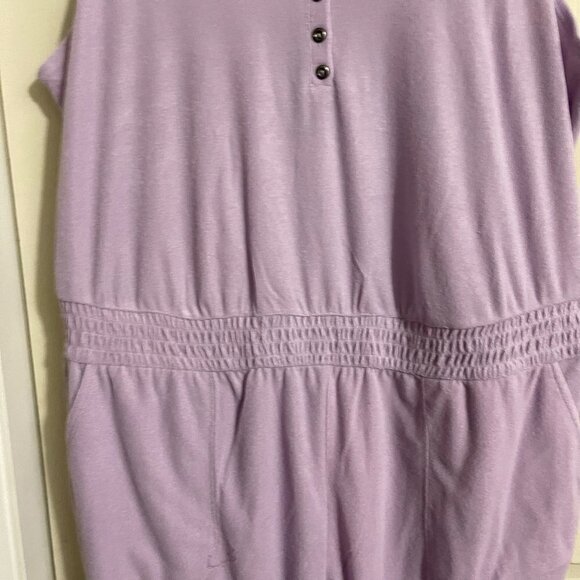 Torrid Womens NWT Terry Lilac Purple Henley Jumpsuit Cover Up One Piece Plus 2X - Picture 7 of 9
